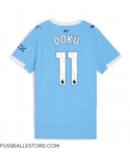 Günstige Manchester City Jeremy Doku #11 Heimtrikot Damen 2025-26 Kurzarm
